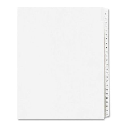 Avery Dennison Avery Side Tab Collated Legal Index Divider, A to Z, 8.5"x11", 26 Tabs, White/White 1700